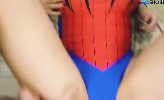 Superwoman Fellates and Fucks Her Stud